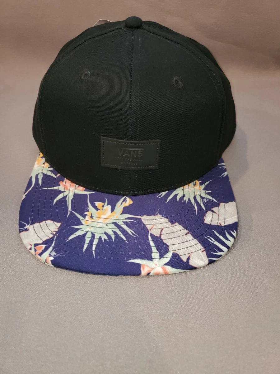 VANS ALLOVER IT MENS SNAPBACK HAT BLACK FLORAL VN0000X2V67 NEW WITH TAGS
