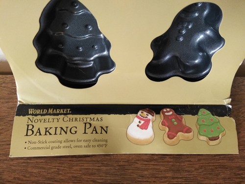 WORLD MARKET Christmas Baking Muffin Pan Snowman Xmas Tree Gingerbread Man Pan - Picture 2 of 6