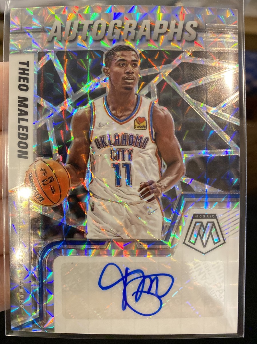2020 2021 Mosaic Hobby Silver Prizm Rookie Autograph Theo Maledon
