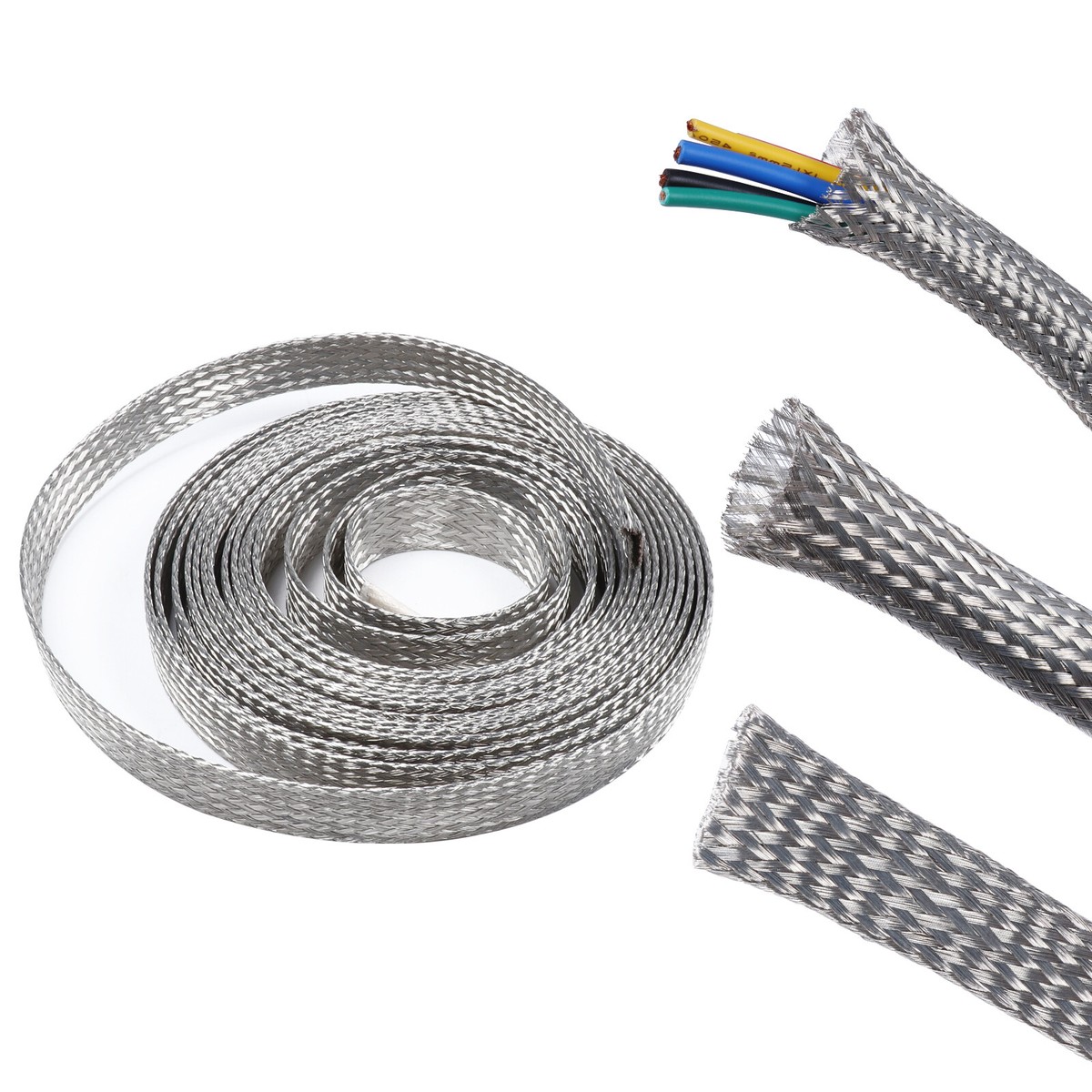 Tinned Braided Sleeve Metal Shielding Signal Wire Cable Shielded