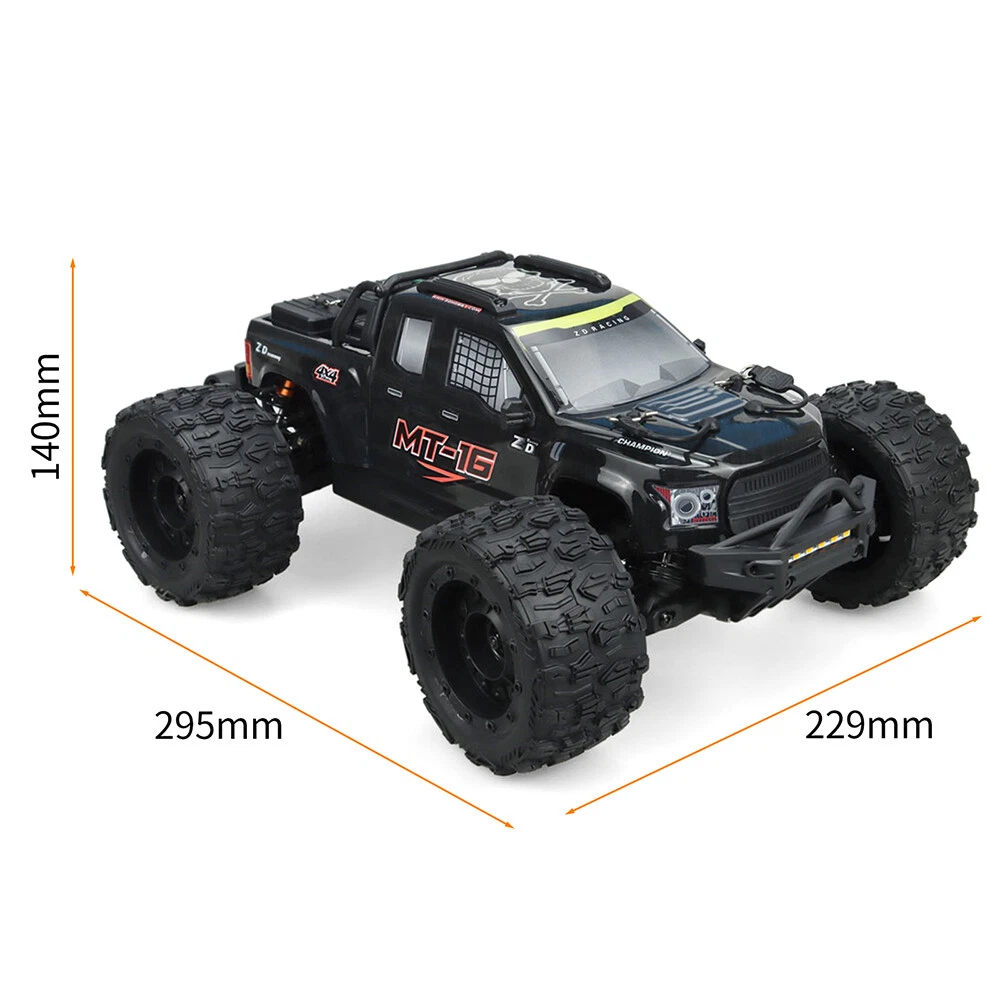 ZD Racing MT-16 4WD 2.4GHZ 4CH Brushless Motor 80Km/h 1/16 Off-Road RC Cars - Picture 13 of 25