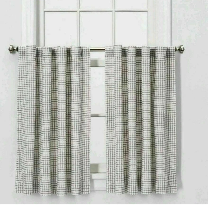 Juego de Paneles Cortina Umbral Café, Patrón Panal Gris 42" W x 36" L Nuevo Foto 2 de 3