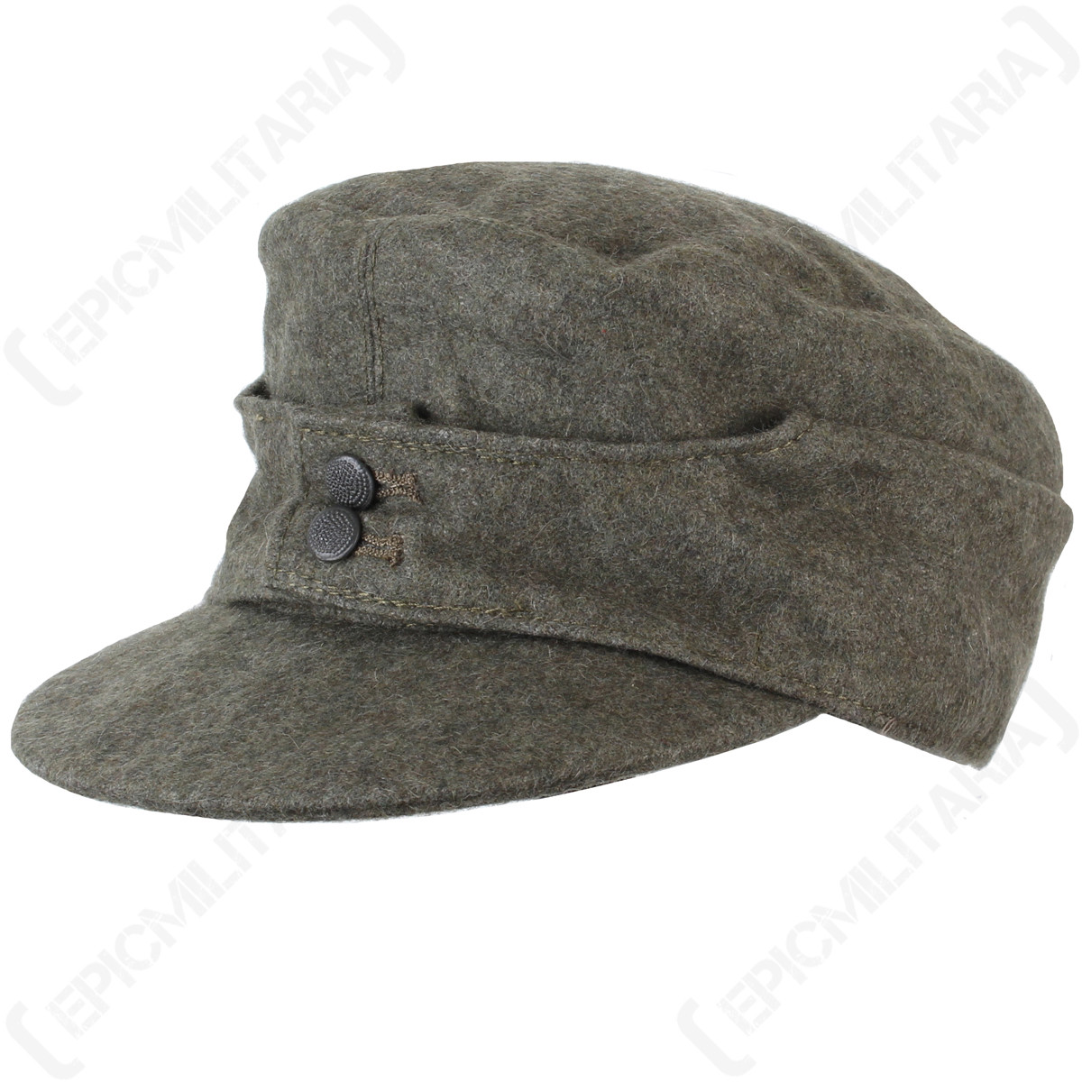 WW2 German Army M43 Field Cap - Repro Heer Ski Grey Wool Peaked