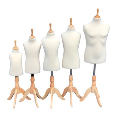 Kinder Schneiderpuppe Schneiderpuppe CREME Schneiderbüste Modell NEU