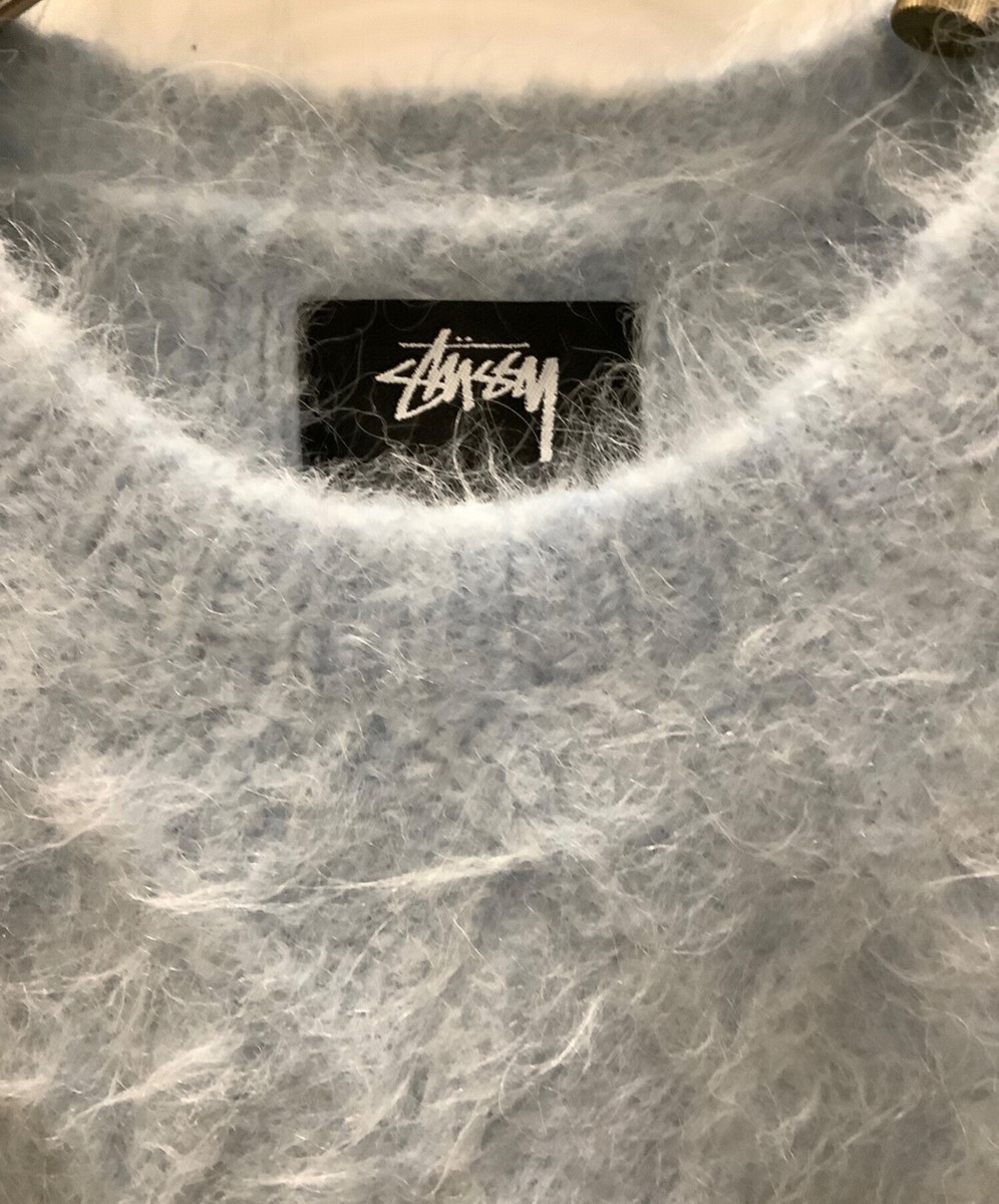 stussy Fuzzy Lattice Crew sweater stussy117198 Size: M Sky stussy Fuzzy Lattice Crew sweater stussy117198 Size: M Sky