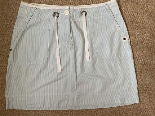 CREW CLOTHING CO blue and white stripe 