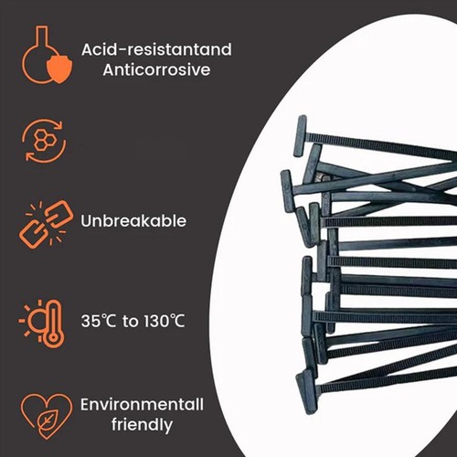 Fibbia per Fascette Universale in Nylon, Resistente Autobloccante Nylon Cerniera Porta Fascette - Foto 5 di 13