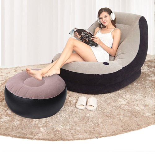 Fußstütze Kissen Aufblasbare Sofa Runde Ottomane Ottomane Couch - Bild 5 von 12