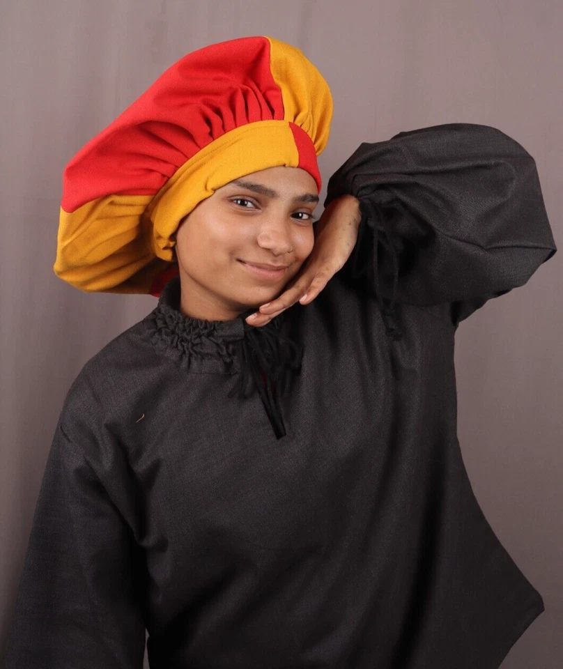 Женская шляпа Landsknecht, Ренессанс хлопковая шляпа для женщин, женщин Landsknecht крышка - Изображение 3 из 4