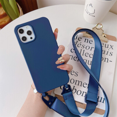 Custodia per iPhone 14 Pro Max, in morbido silicone TPU con cordino