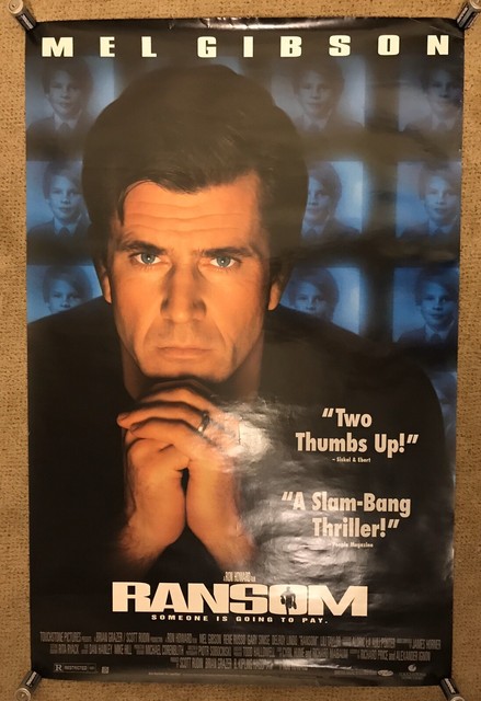 Vintage 1996 Ransom Movie Poster Mel Gibson 40x26 Original ...