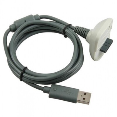 Ladekabel Für Batterie Für Microsoft XBOX 360 Elite Slim Weiß 1 Einheit