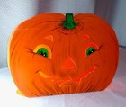 Big Vintage Jack O Lantern Pumpkin Halloween Card Stand Up Diecut JOL Decoration — photo 5