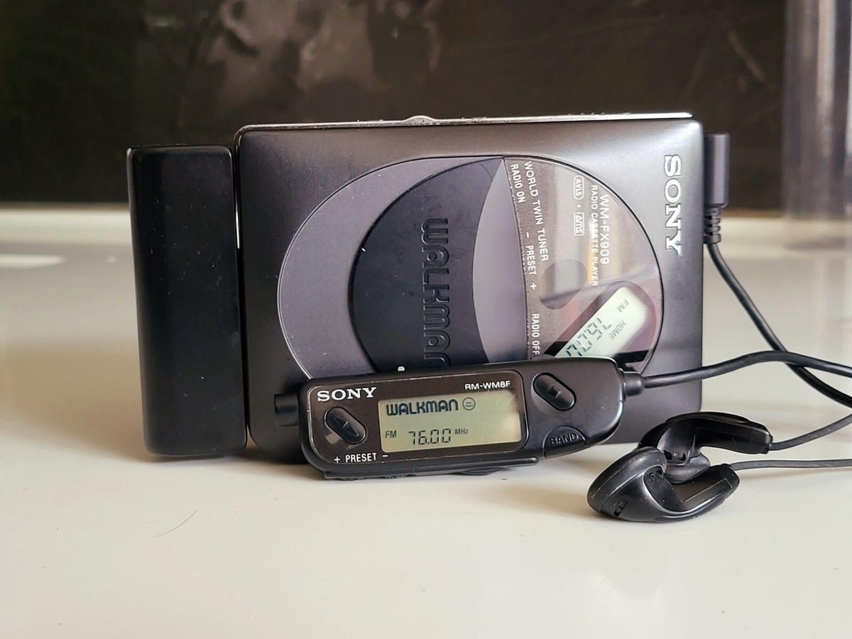 Rare Sony Walkman Cassette Player WM-FX909 Dual Heads Works but