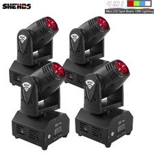 4PCS Mini LED 10W Beam Spot RGBW 4in1 Moving Head Lights For Party Bar Stage KTV
