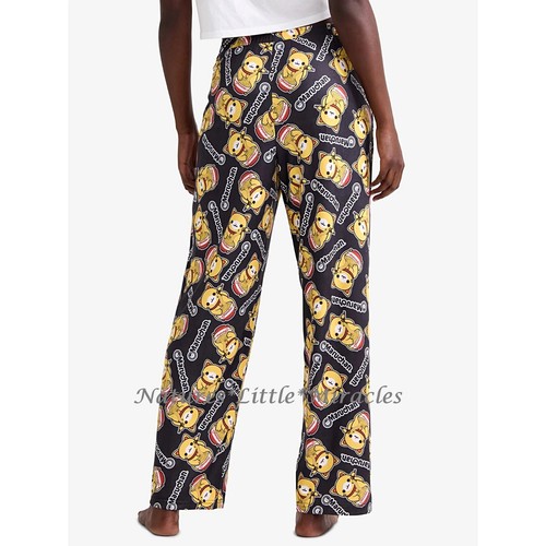 Maruchan Pajama Pants Womens Ramen Noodles Size XS S M L XL 2X Cat Black White - Picture 3 of 5