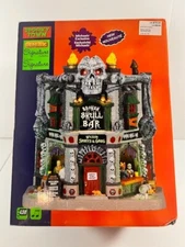 Lemax Spooky Town Broken Skull Bar Sound and Lights Halloween Decor New in box