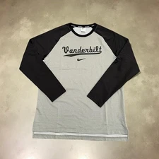 Nike Vanderbilt Commodores Team Issue LS Performance Shirt Raglan Men Large NWOT