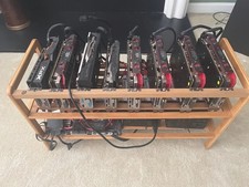 8-GPU AMD Mining Rig  RX 580  Dual PSU  Asus B250