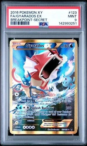 PSA 9 GYARADOS EX 123/122 FULL ART SECRET BREAKPOINT POKEMON ✨