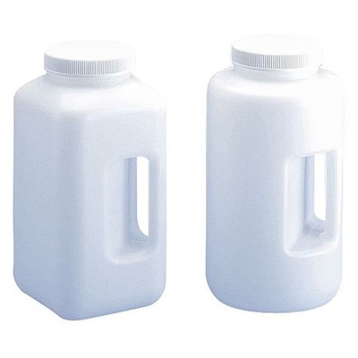 Square Bottle, Wide Mouth Bottle, 1.05 Gal, 49H022