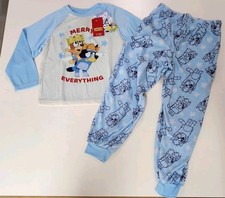 NWT Boy's Size 6 Bluey Kids 2 Piece Pajama Set Merry Everything Christmas