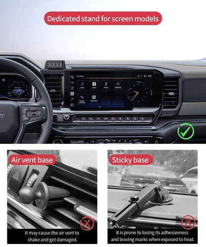 Wireless Charging car Phone Holder for Chevrolet Silverado HD 2022-2025 Acces... - Picture 5 of 9