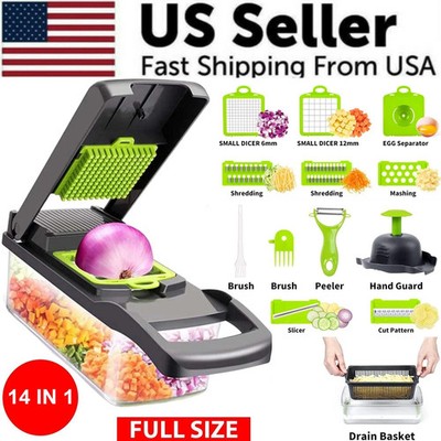 Multi Function 14 In 1 Vegetable Chopper Onion Dicer Fruit Cutter Kitchen Slicer