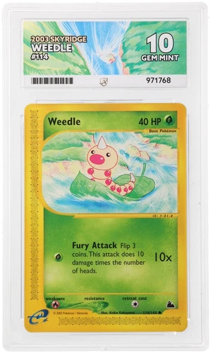 POP 1 Ace 10 Weedle 114/144 Skyridge Gem Mint Pokemon