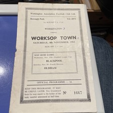 Workington V Worksop Fa Cup 61/62