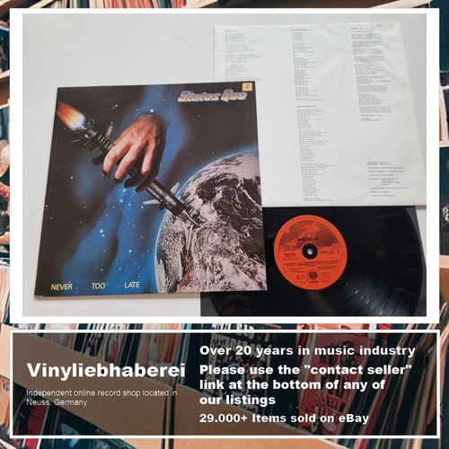 Status Quo - Never Too Late Vinyl LP Germany - Picture 4 of 5