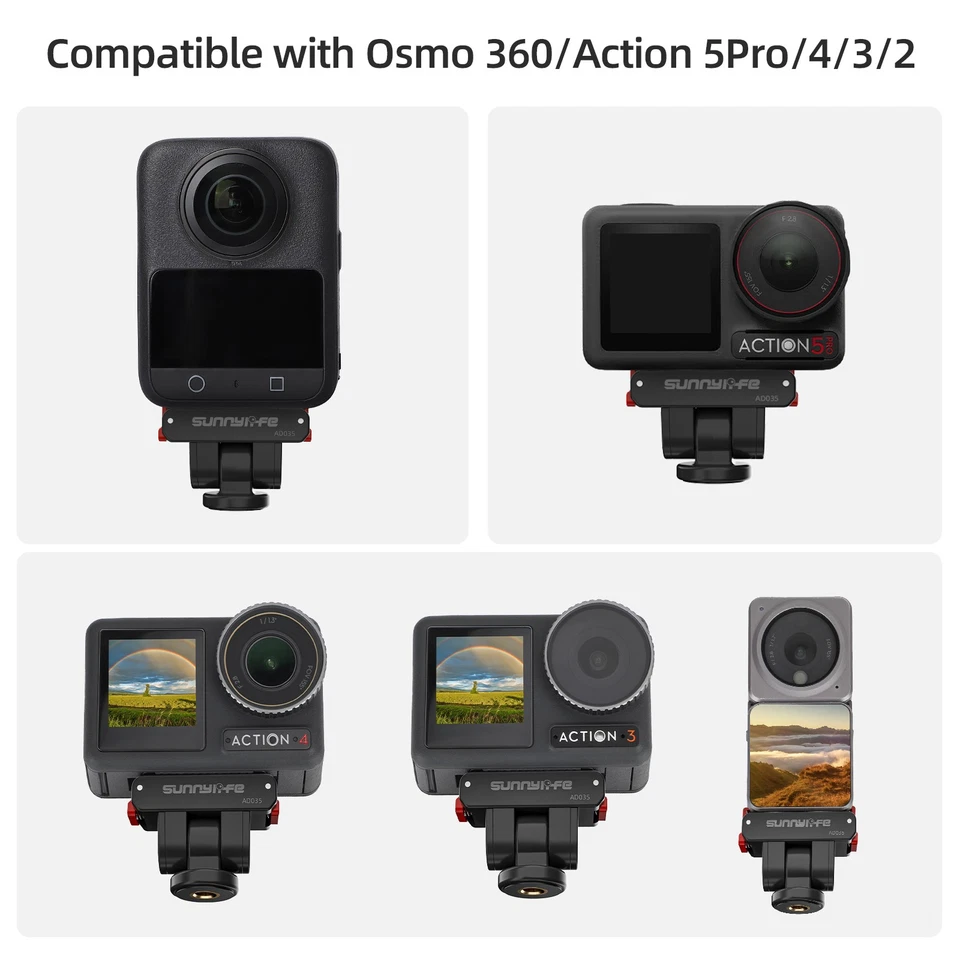Soporte magnético de liberación rápida soporte adaptador montaje para DJI Osmo 360/Action 5 Pro/4/3/2 Foto 4 de 4
