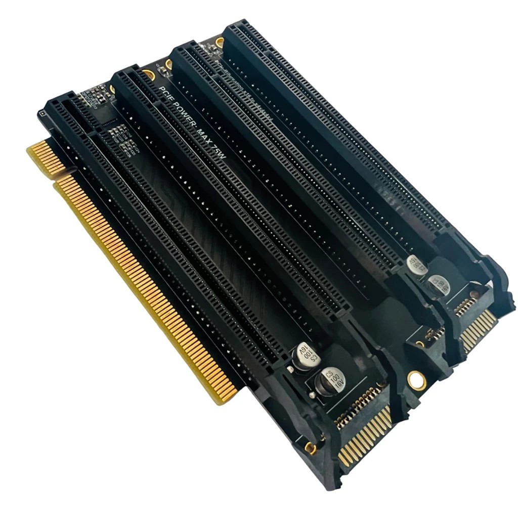 PCIe-Bifurcation x16 to x4x4x4x4 Expansion Card PCI-E 3.0 x16 Adapter Split Card