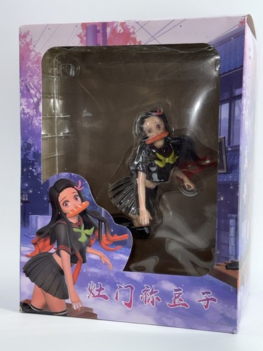 Anime Demon Slayer Kamado Nezuko Parody Figure School Uniform Kneeling PVC 6814