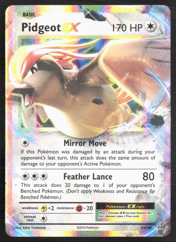 2016 Pokémon TCG XY - Evolutions Pidgeot 64/108 Holo English