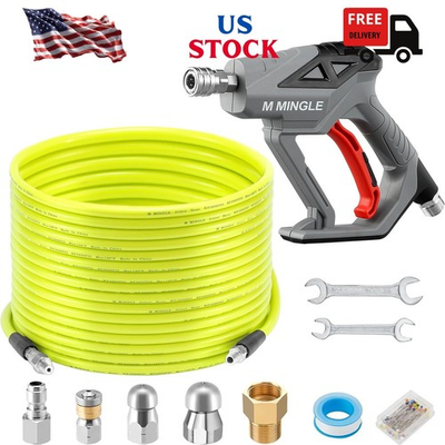 #ad Sewer Jetter Kit for Pressure Washer 100 FT Drain Cleaner Hose $48.99