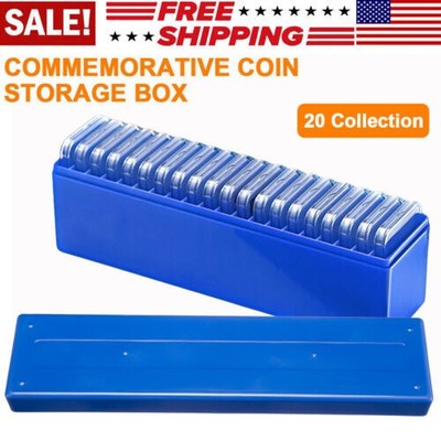 Plastic Coin Storage Box Case 20 Slab Coin Holder Tray for PCGS NGC PCCB PMGab