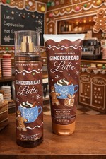 Bath  Body Works Gingerbread Latte Fragrance Mist  Hydration Body Cream-2 Pc.