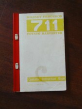 Massey Ferguson 711 Potato Harvester Illustrated Operator Instruction Book