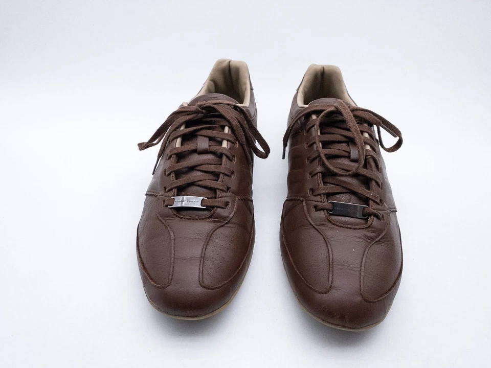 adidas Porsche Herren Sneaker Freizeitschuh En Cuir Marron Gr. 44 EU - Photo 3/4