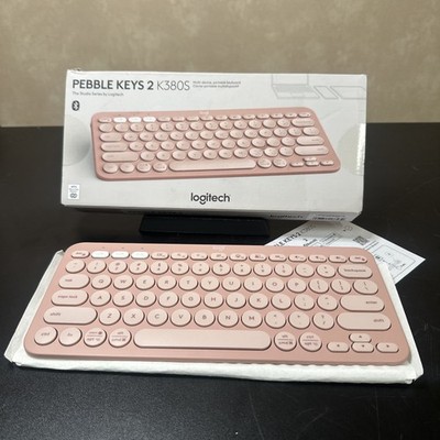 Logitech Pebble Keys 2 K380s Multi-Device Bluetooth Wireless Keyboard Tonal Rose