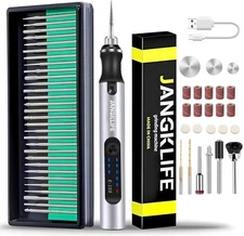 Electric Engraving Pen, 3-Speed Mini Cordless Rotary Tool Kit mini, Silver 