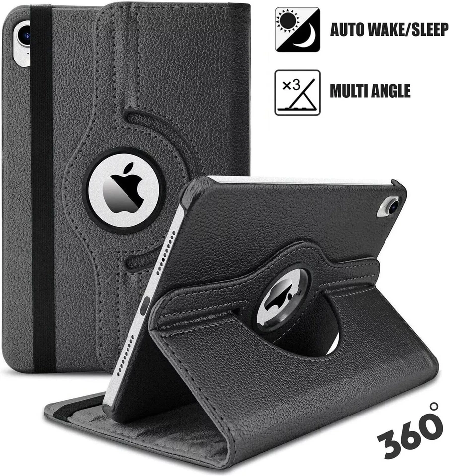 iPad Case For Apple iPad Mini 4/5 2019/18 Smart Leather Magnetic Cover 360 Stand - Image 2 of 4
