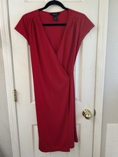Women’s/Juniors Y2K Express Midi Wrap Dress Cap Sleeve Size 7/8