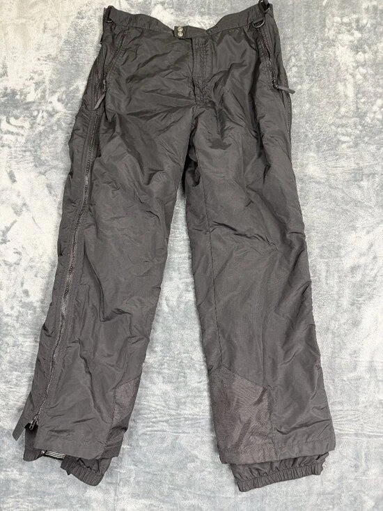 Sierra Sport Black Insulated Waterproof Ski Snow Pants L With Full Side Zippers