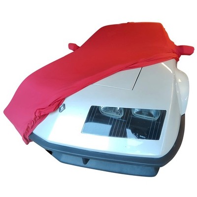 Autoabdeckung passend für Alpine A310 für Innen mit Spiegeltaschen Rot NEU