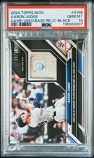 2024 Topps Now Aaron Judge Game Used Base Relic /99 Black PSA 10 GEM MT Yankees