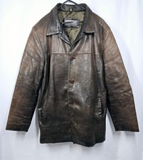 Vintage BEN SHERMAN Leather Jacket Size 2 M Coat Distressed Mens Leather Jacket 