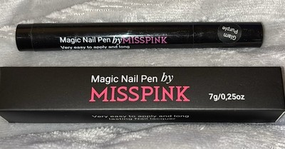 Miss Pink Magic Nail Polish Pen Shiny Mess Free Lacquer Nail Pen In Glam Purple