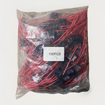 100PCS Inline Fuse Tap Holders Red 18 Gauge ATO/ATC 12V Car Audio Installation 